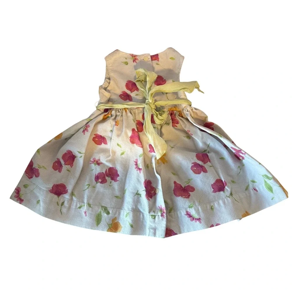 Ralph Lauren Baby Girl A-Line Floral Dress Size 6-12 Months Spring Easter Preppy